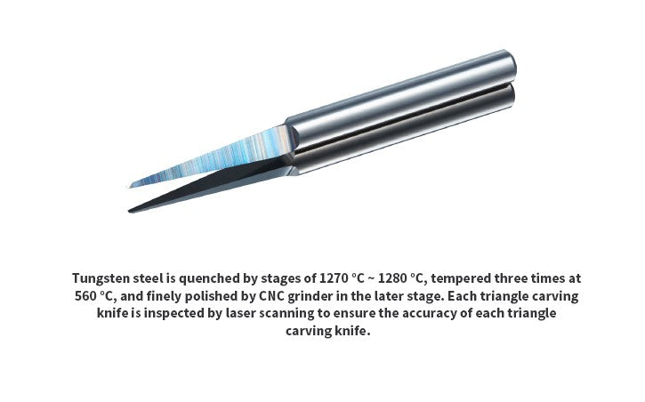 Tungsten Steel Triangle Carving Knife Part