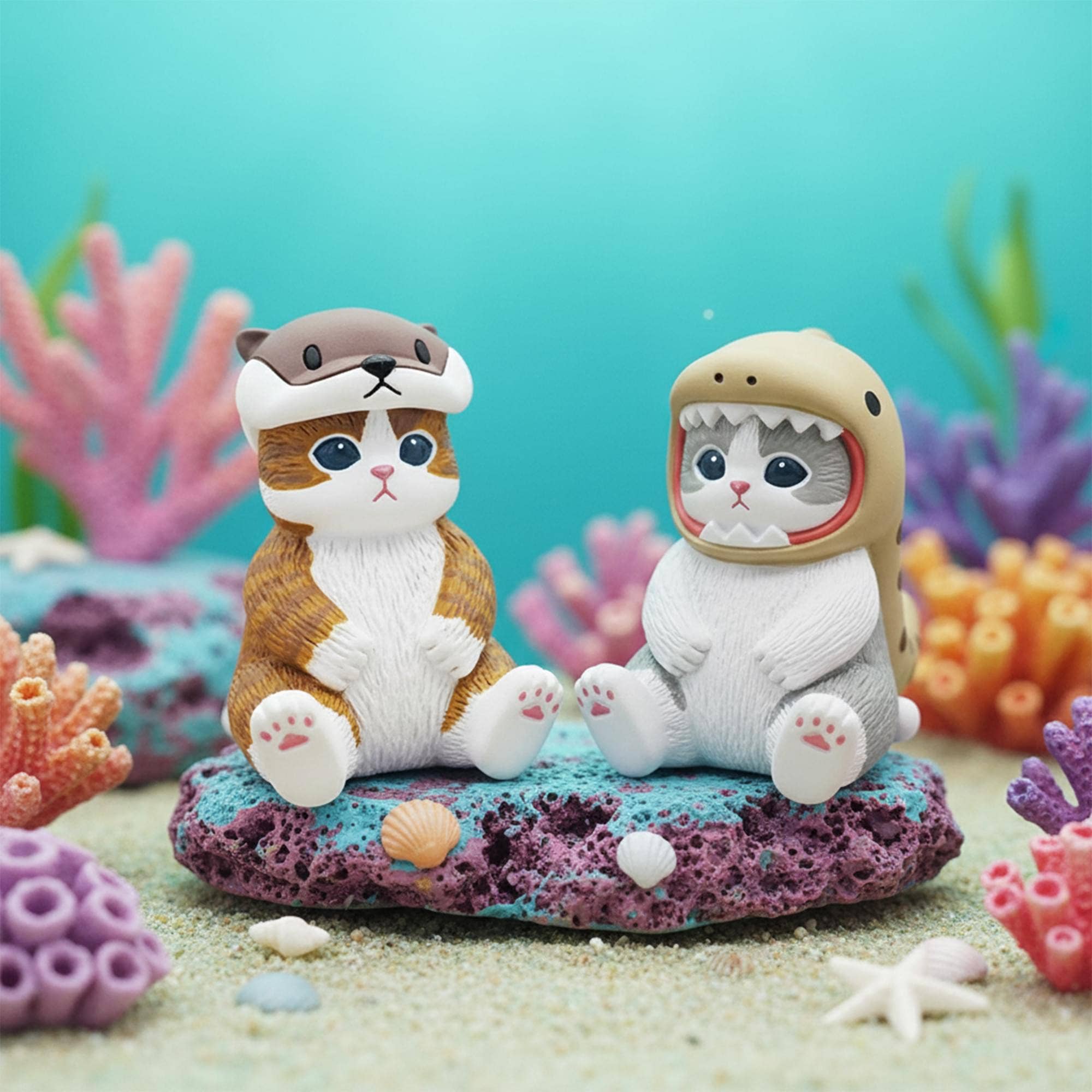 Sitting Aquarium Cats Blind Box Mini Figure | One Random
