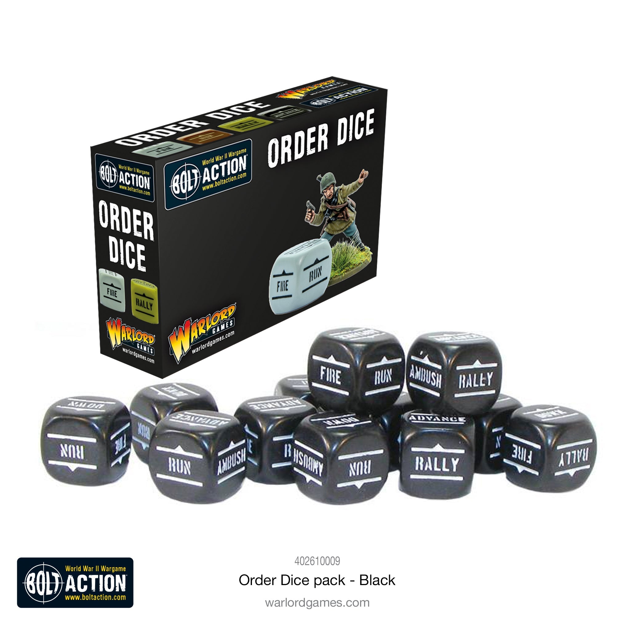 Bolt Action: Order Dice Pack - Black