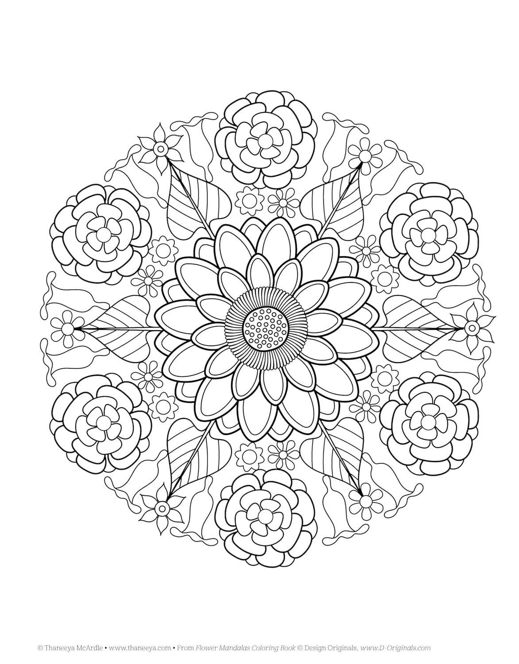 Flower Mandalas Coloring Book