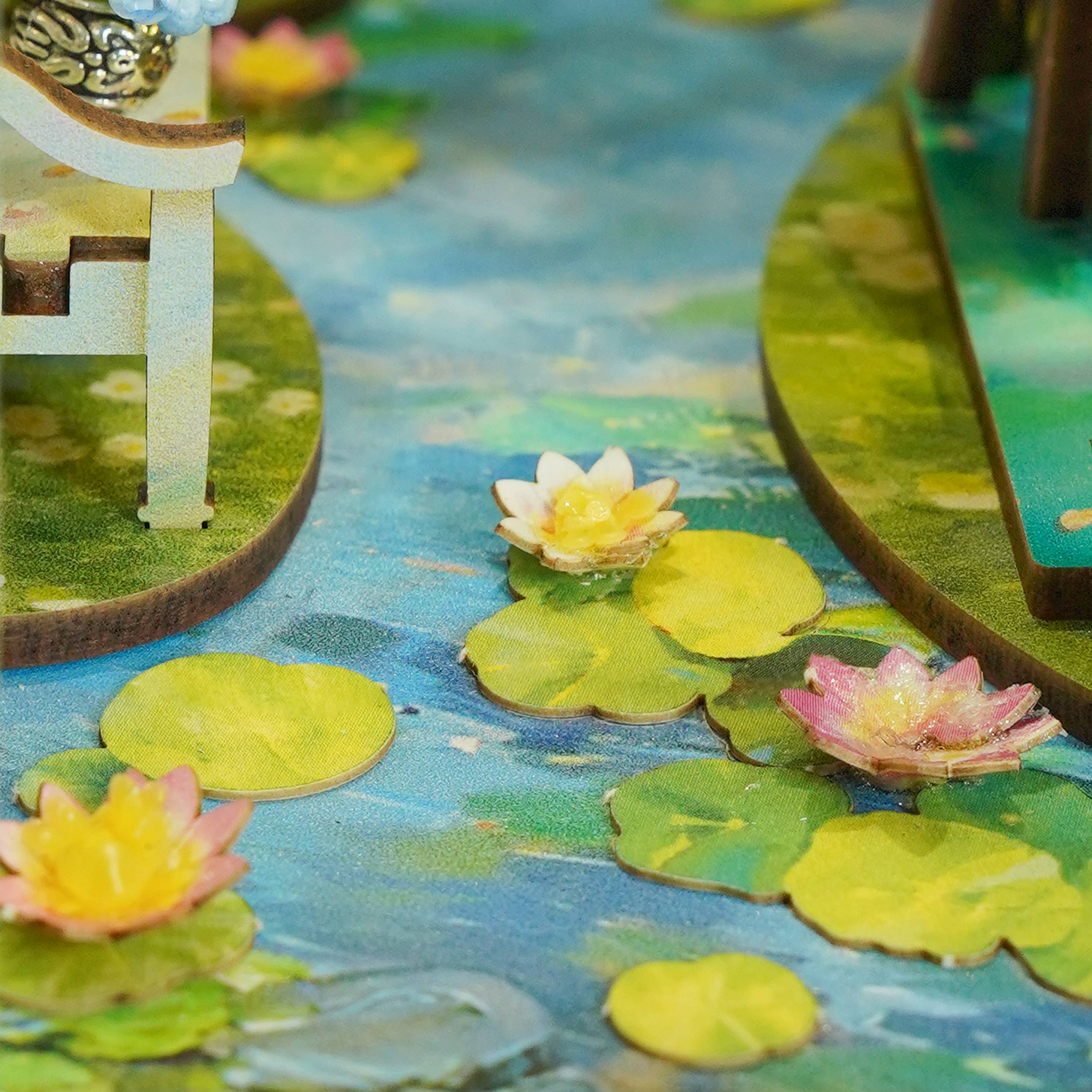 DIY Book Nook Kit: Giverny Garden w/ Dust Cover