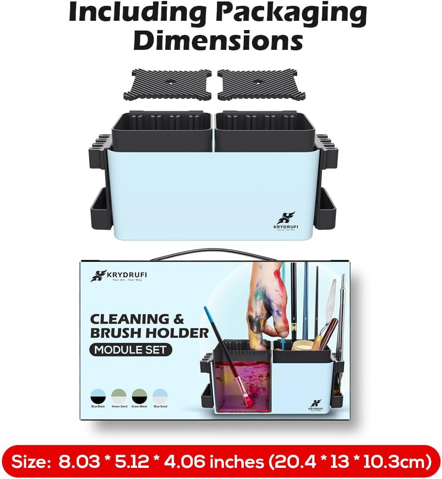 Portable All-in-One Modular Painting Station (Cleaning & Brush Holder Set)