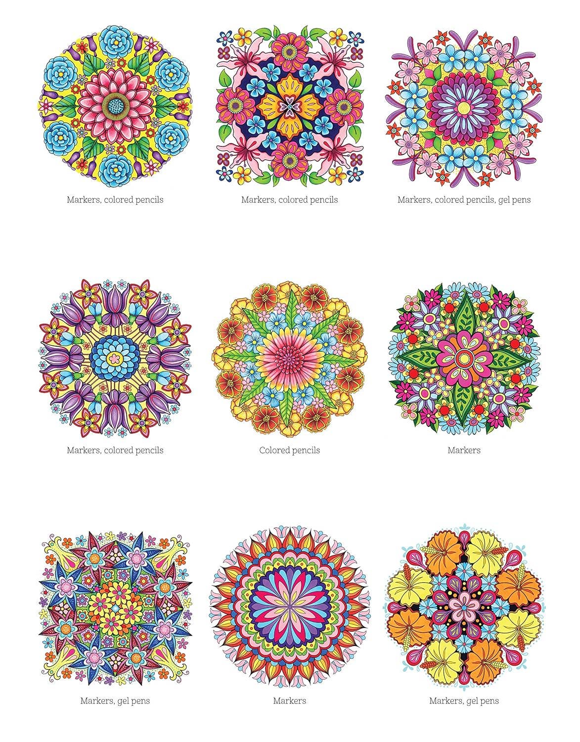 Flower Mandalas Coloring Book