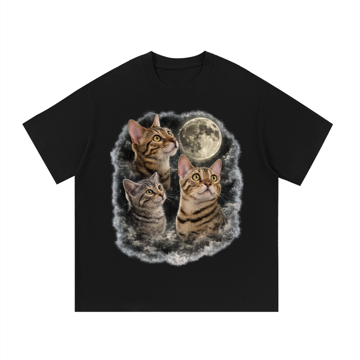 3 Cat Moon T-Shirt