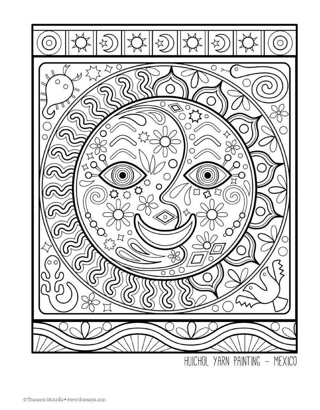 Folk Art Coloring Book - Inspired From Art Around the World