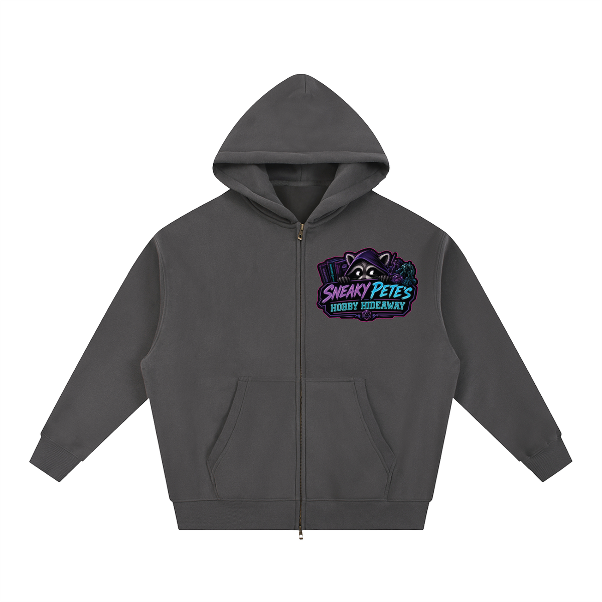 SPHH x Mystical Cat Oversized Fleece Zip Hoodie
