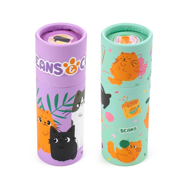 Beans & Co Cats Pencil Pot with 12 Colouring Pencils