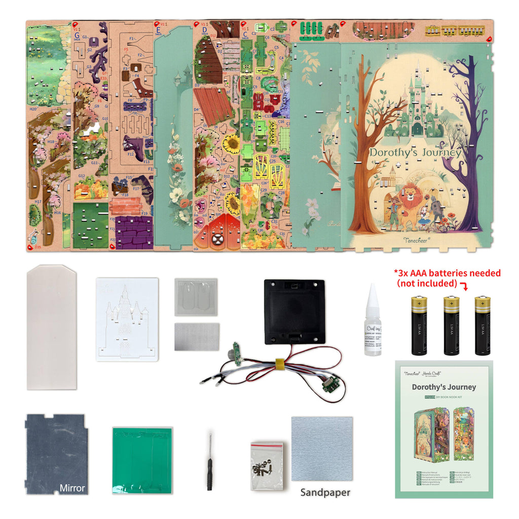 DIY Book Nook Kit: Dorothy's Journey w/ Dust Cover