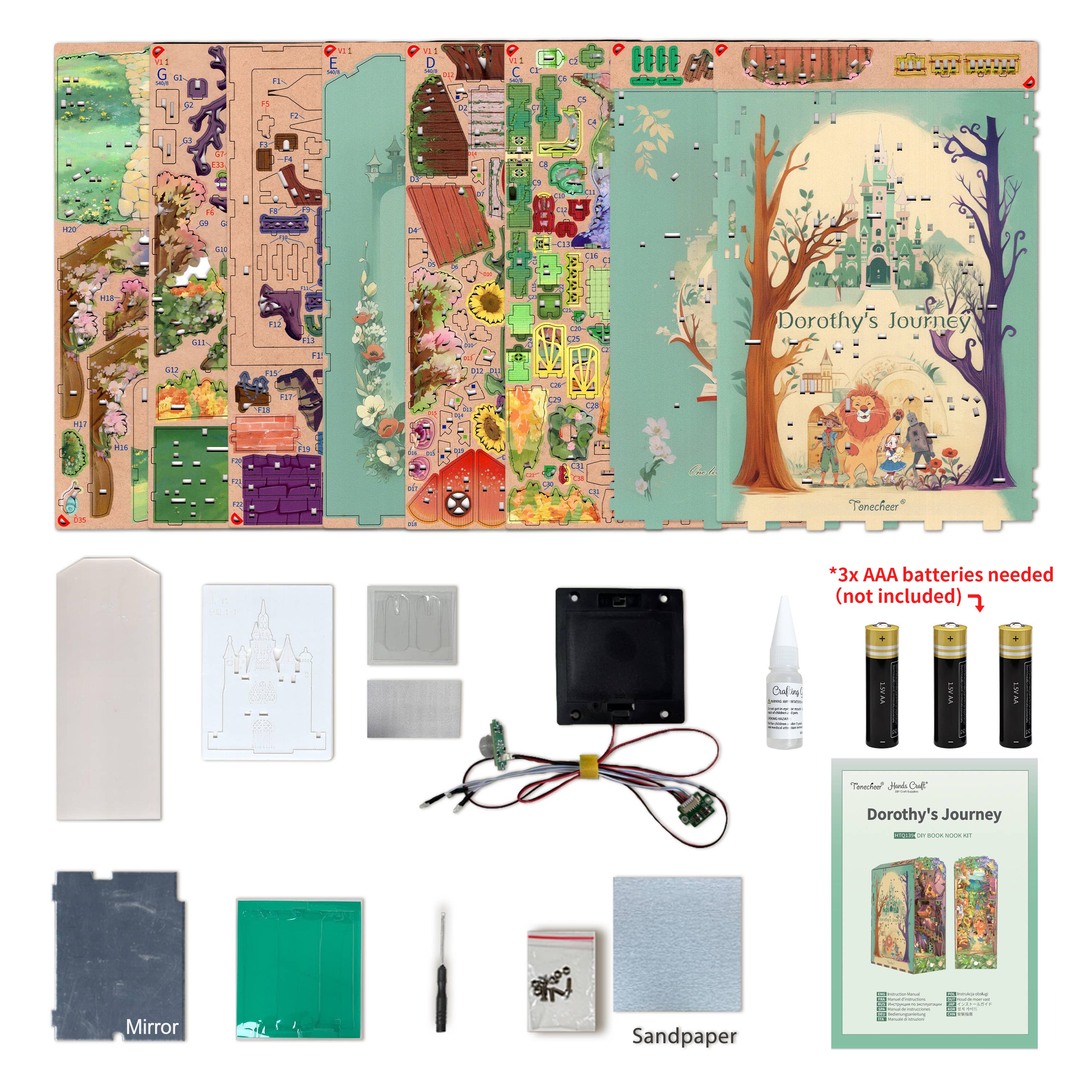 DIY Book Nook Kit: Dorothy's Journey w/ Dust Cover